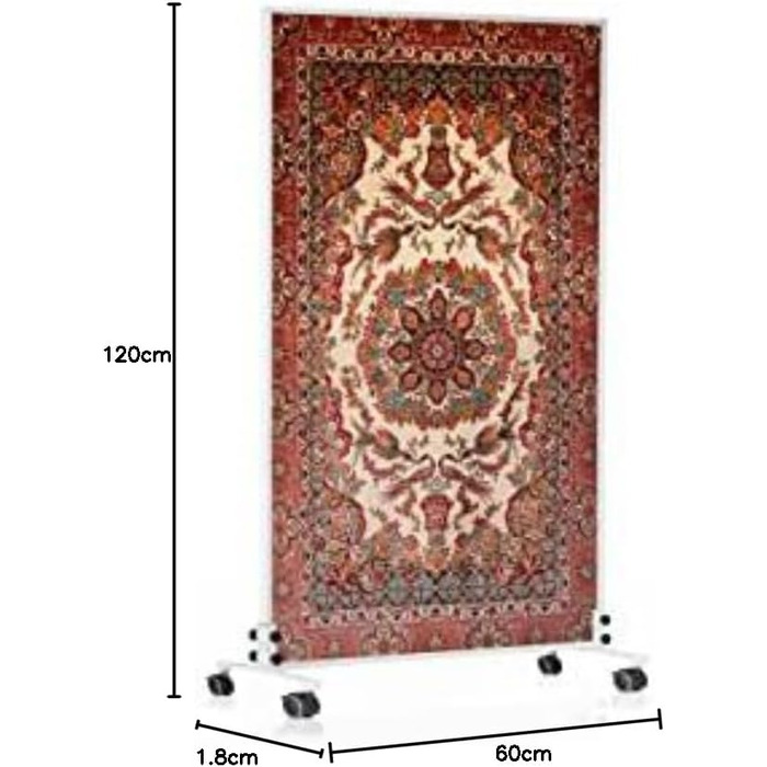 Інфрачервовий обігрівач Könighaus Standgerät - att - Економний обігрівач з термостатом та підставкою. Модель з мотивом: турецький килим (1200 Вт)