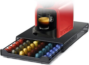 Тримач для капсул кави, ящик для зберігання Nespresso, місткість 60 шт, червоний, однотонний (Getaway Solids)