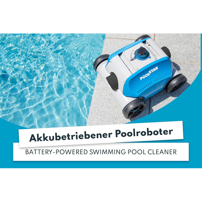 Бездротовий пилосос для басейну Steinbach Poolrunner, акумуляторний, для дна, до 18 м², до 60 хв роботи, підходить для солоної води