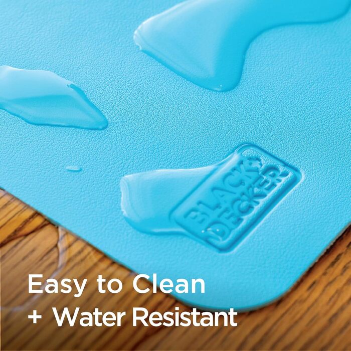 Килимок для миші та клавіатури Black+Decker зі штучної шкіри для офісу та геймінгу, захисний підкладник на стіл (Loch Ness, 33x61 см)