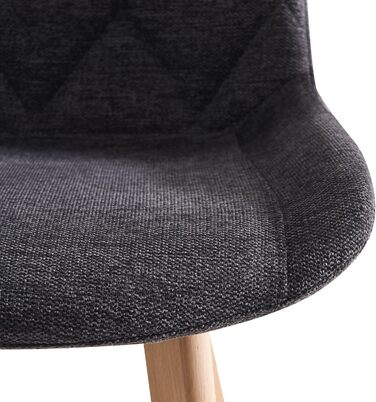 Стілець для їдальні B&D Home Tania (2 шт.) - оббивка Merlot, дизайн в стилі Skandi, для кухні, офісу, вітальні