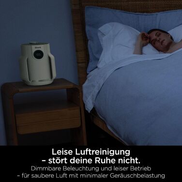 Повітряний фільтр Shark NeverChange HP150EU: для приміщень до 60 м², HEPA-фільтр на 5 років, уловлює 99,97% алергенів, авто-режим, тиха робота, LED-дисплей, білий