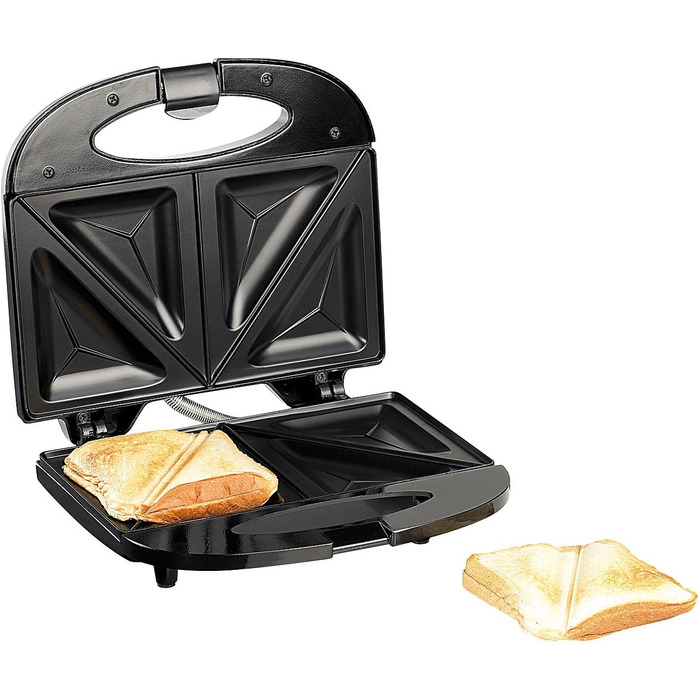 Тостер для сендвічів з антипригарним покриттям на 4 порції, 750 Вт (тостер для сендвічів, тостер, бутербродниця, контактний гриль)