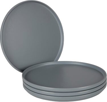 Набір посуду для кемпінгу Bo-Camp Melamin 16 предметів (Тарілки, чашки) сірий