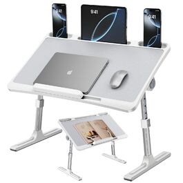 Зручний столик-підставка для ноутбука з регулюванням висоти, лапдеск для ліжка, дивана, софи. Сумісний з ноутбуками до 17 дюймів.