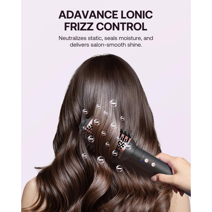 BESTOPE PRO Локкенстаб: Набір для створення локонів 5-в-1 з 3 насадками, регулюванням температури, швидким нагрівом, рукавичкою та кліпсами, рожеве золото (чорний 5-в-1)