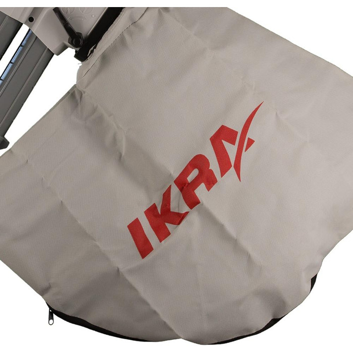 IKRA 74204030 Електричний 3-в-1: пилосос для листя, повітродувка, подрібнювач листя IBV 2800 E, об'єм контейнера 45л, швидкість повітря 275 км/год, 2800 Вт, 230 В, сірий/червоний/чорний