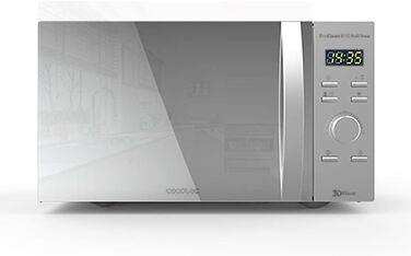 Мікрохвильова піч Cecotec ProClean 3060, 28 л, 700 Вт, Ready2Clean, 6 режимів, 3D Wave, гриль, срібляста