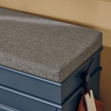 Полка для взуття SoBuy з подушкою для сидіння та місцем для зберігання, вузька, 60x51x24 см, FSR82-K-HG (довга, блакитна)