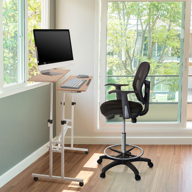 Робочий стіл / Комп'ютерний стіл СТАНЦІЯ I 80 x 60 см білий / дуб hjh OFFICE