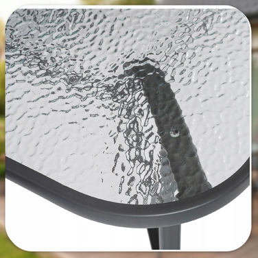 Комплект садових меблів MEBEL ELITE, сірий текстиль, 7 предметів