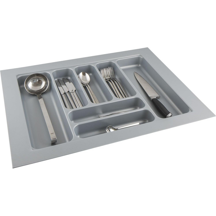 Лоток для столових приборів Hettich Atira Orga Tray 440 Silver grey, L700xW520xH55, змінний лоток для столових приборів для кухонних шухляд, макс. 50 символів