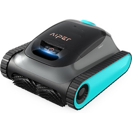 Робот-пилосос для басейну AIPER Scuba S1, бездротовий, для дна і стін, інтелектуальна навігація 2.0, 150 хвилин роботи, для вбудованих басейнів до 150 м², сірий/синій