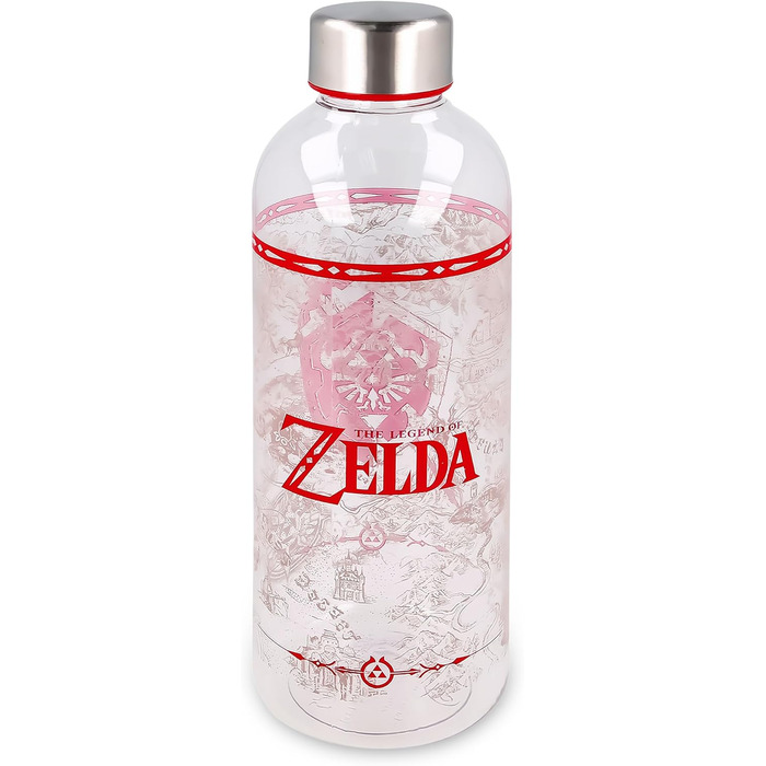 Пляшка для води Elbenwald - 515 мл з мотивом скелета, пляшка для води з кришкою, що загвинчується, термофункція, висота 25 см - нержавіюча сталь/фіолетовий (Zelda)
