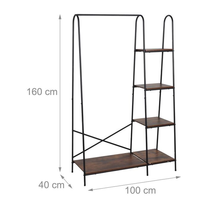 Підставка для одягу Relaxdays з 5 полицями