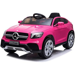 Дитячий електромобіль Mercedes GLC Coupe ліцензійний, рожевий, з пультом 2,4 ГГц FINOOS