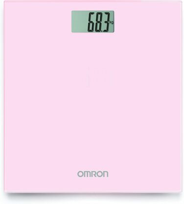 Цифрові ваги для ванної кімнати OMRON HN289 з великим РК-дисплеєм і протиковзкими ніжками, дуже плоскі ваги корпусу, рожево-рожевий цвіт