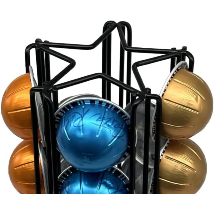 Тримач для капсул Vertuo MaxMiuly (35 шт), обертається, для зберігання капсул кави Vertuo, сумісний з Nespresso (Чорний)