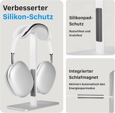 Підставка для навушників AirPods Max, алюміній, з режимом сну, для столу, антиковзаюча, захист від подряпин, сумісна з AirPods Max