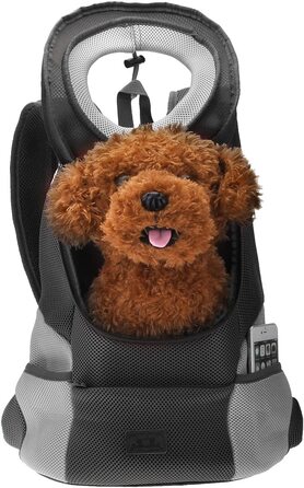 Рюкзак для собак Filhome рюкзак для кішок сумка для перенесення Дорожня сумка сумка для перенесення дихаюча переноска для собак дорожній рюкзак сумка для перенесення домашніх тварин (чорний/л) L Чорний