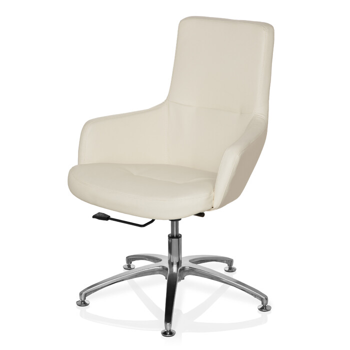 Крісло для відпочинку SHAKE 300, штучна шкіра, кремовий колір, hjh OFFICE