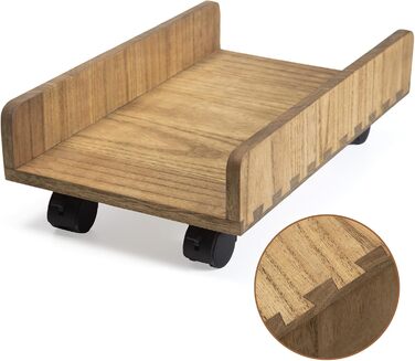 Підставка для CPU KIRIGEN, мобільний візок для ПК ATX, корпус комп'ютера, мобільний візок з колесами (темно-коричневий)