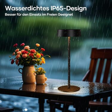 Сонярна LED лампа Suright настільна, акумуляторна, USB-C, 3 режими, регулювання яскравості, IP65, чорна