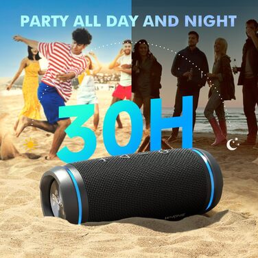 W-KING Портативна Bluetooth Колонка 36W з 360° Звуком, IPX6 Водовідштовхування, AUX, 30 годин роботи, для дому, відпочинку, подорожей та гольфу