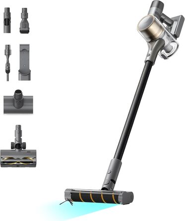 Бездротовий пилосос Dreame, 190AW, 90 хвилин роботи, LED-дисплей, синій LED, для дому, видалення шерсті тварин, килими (R30)