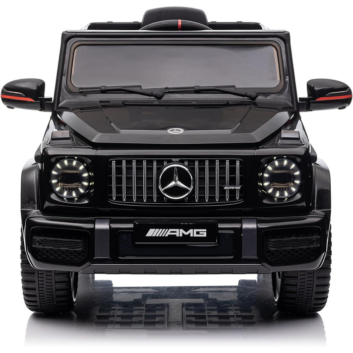 Дитячий електромобіль FINOOS Mercedes G63 AMG 12V з пультом, 2+1 швидкість, музика, USB, LED, чорний