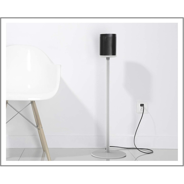 Підставка для SONOS ONE / Play:1 (2 шт.) Conecto CC50596-2, біла, з кабелеуправлінням, висота 71,6 см, до 3 кг
