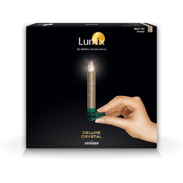 Krinner Lumix Crystal IR: елегантний набір з кристалами Swarovski, шампань, 10 штук, з пультом дистанційного керування