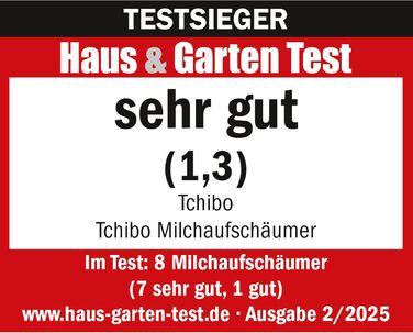 Електричний спінювач молока Tchibo, 130 мл, з нержавіючої сталі, антипригарне покриття, для капучино, лате макіато та какао
