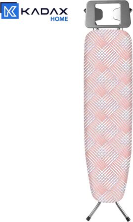 Прасувальна дошка KADAX з термостійкою залізною полицею, розкладна настільна прасувальна дошка з регульованою висотою, міцна прасувальна дошка з міцними ніжками (лососевий колір)
