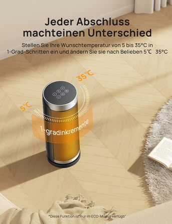 Електричний обігрівач Dreo Solaris Slim H3: тихий, енергоефективний, з осциляцією, пультом керування та захистом від перегріву