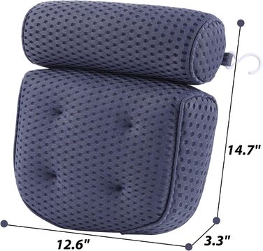 Подушка для ванни AEROiVi Luxuriös з м'яким матеріалом Mesh та присосками (Джинс)