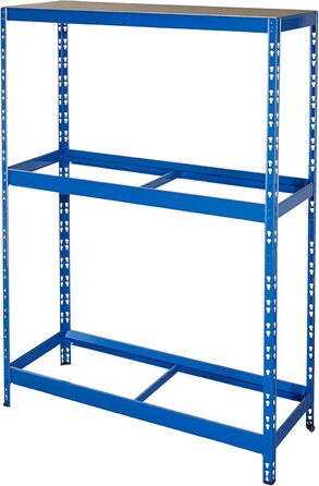 Металева стійка для шин 179x130x50 см, блакитна - 8-12 шин | Стійка для шин, стелаж для гаража, підвалу