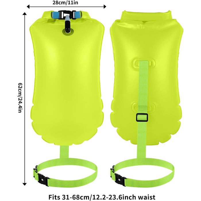 Плавучий буй Lyneun для дорослих, надувний Буй для плавання, плавальний буй для триатлону на відкритій воді для водних видів спорту (жовтий )