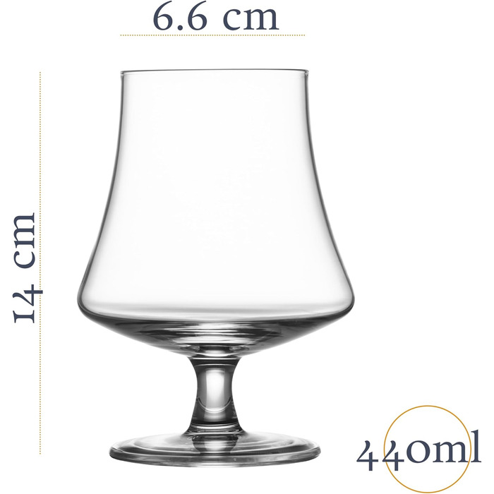Набір келихів для коньяку, бренді та арманьяку GLASSIQUE CADEAU 440 мл (2 шт.) | Кришталь, безпечно миються в посудомийній машині | Келихи для коньяку в подарунковій коробці