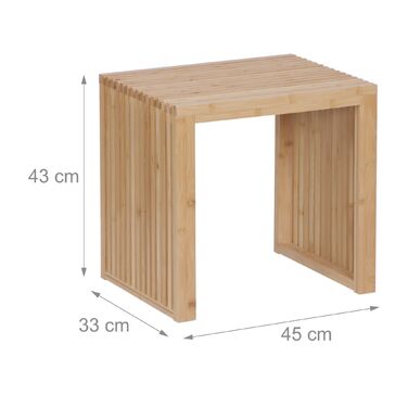 Мінімалістична лавка з бамбука Relaxdays