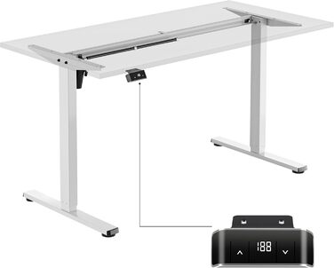 ONKRON Електричний регульований стіл-рама, чорний (Wdf221e-w), до 70 кг, 120-170 см