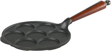 Сковорода для приготування млинців SKEPPSHULT з чавуну з дерев'яною ручкою (невеликі 7 секцій,)