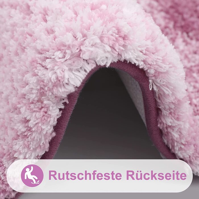 Килимок для ванної кімнати Homaxy, 60x120 см, антиковзаючі, миючий, з м'якого ворсу, з мікрофібри, швидковисихаючий, фіолетовий