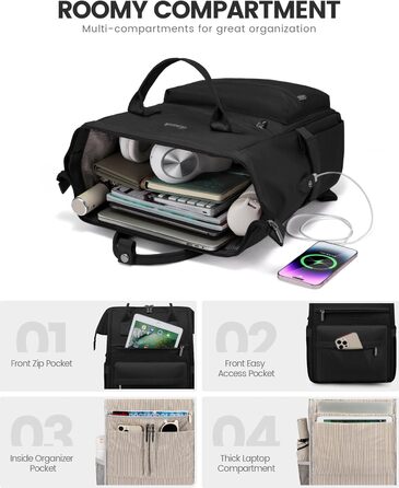 Сумка-рюкзак LOVEVOOK для жінок, для ноутбука, подорожей, роботи, школи, університету. Містка, водонепроникна, елегантна, бежева (15,6 дюймів)