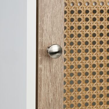 Шафка для ванної кімнати Relaxdays з ротанговими дверцятами