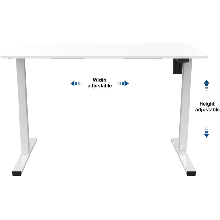 Електричний стіл з регулюванням висоти 120x60 см, Стіл з регулюванням висоти Ергономічний стіл сидячи і стоячи Комп'ютерний стіл Регульований по висоті стоячий стіл Регульований стіл (білий)