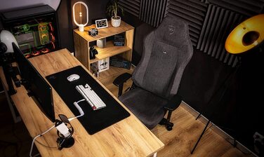 Крісло ігрове Noblechairs Hero з підтримкою попереку, тканина, TX-Антрацит