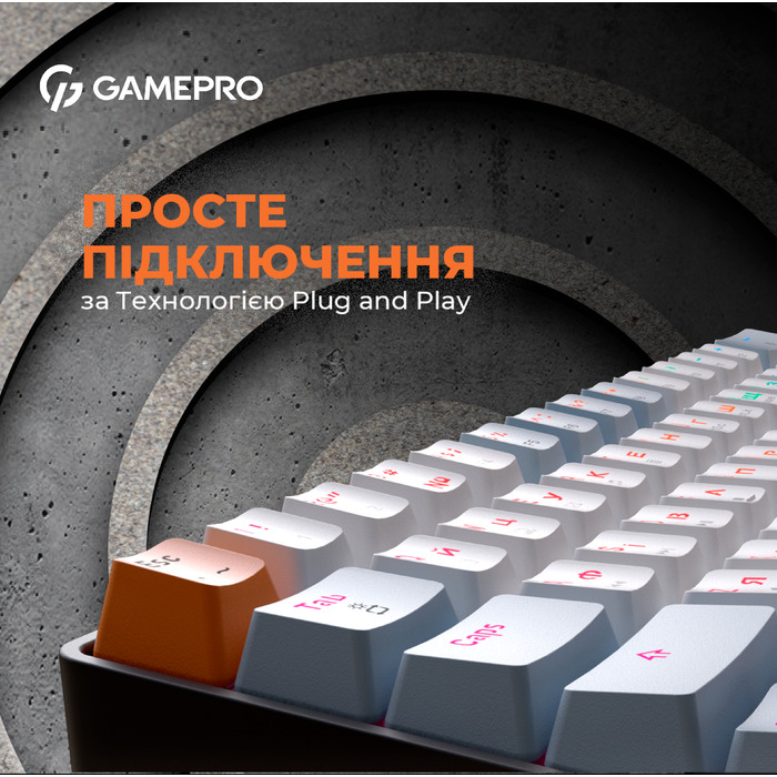 Дротова механічна клавіатура GamePro MK130R (Red) з Hot-Swap RGB Black