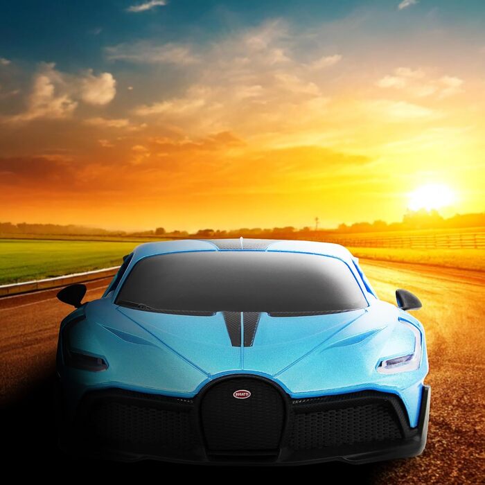 Модель автомобіля Bugatti Divo синього кольору 1:24 CMJ, радіокерування 2.4 GHz, офіційна ліцензія