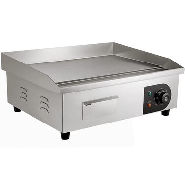 Електричний гриль VEVOR 54 x 30 см, 3000W, з регулюванням температури 50-300°C, для комерційного використання, легко чиститься